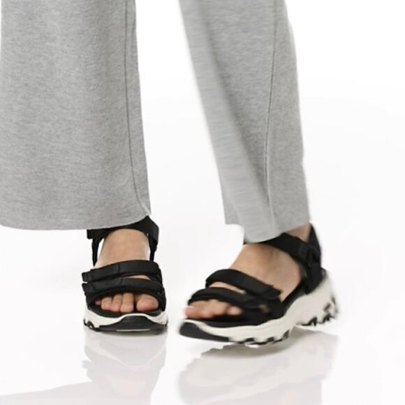 Skechers Fresh Catch Athletic Platform Sport Hiking Sandals black & white sz 10 - Picture 2 of 11